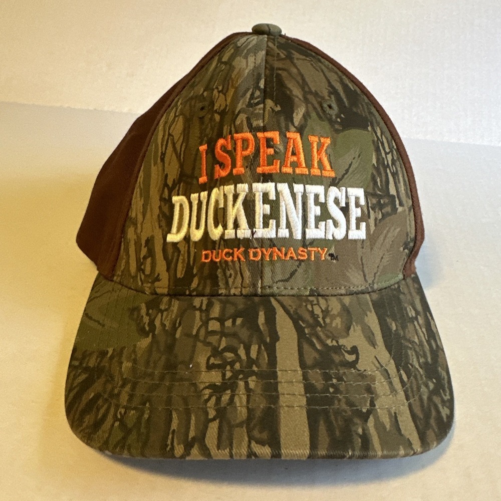 Duck Dynasty Duckenese‎ Brown Camo Baseball Hat Cap Cotton Hook&Loop A&E Network
